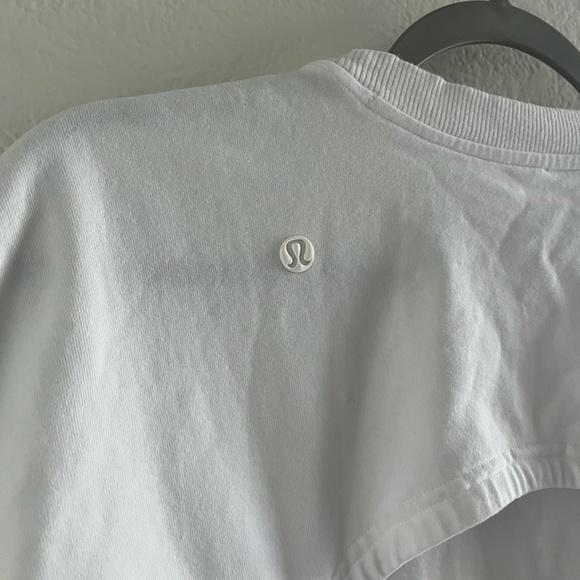 LULULEMON | Heavyweight Cotton Open Back T-Shirt Bodysuit in White | Size S - Picture 12 of 16